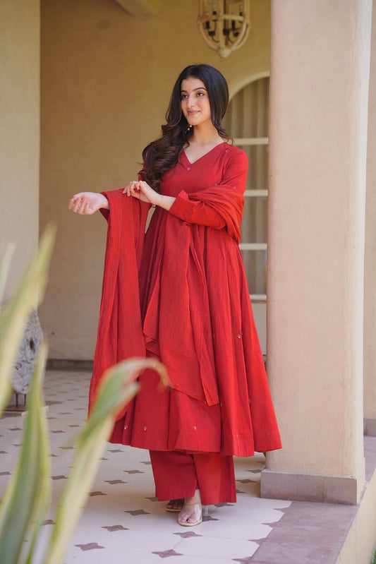 Party Wear Heavy Embroidery Work Silk Anarkali Suit