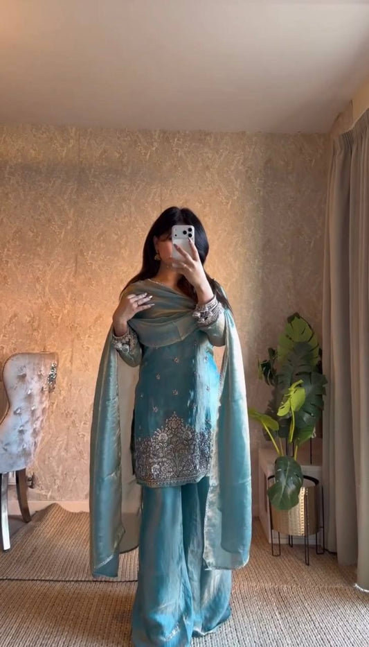 Chic Heritage Ensemble | Sharara Set For Women