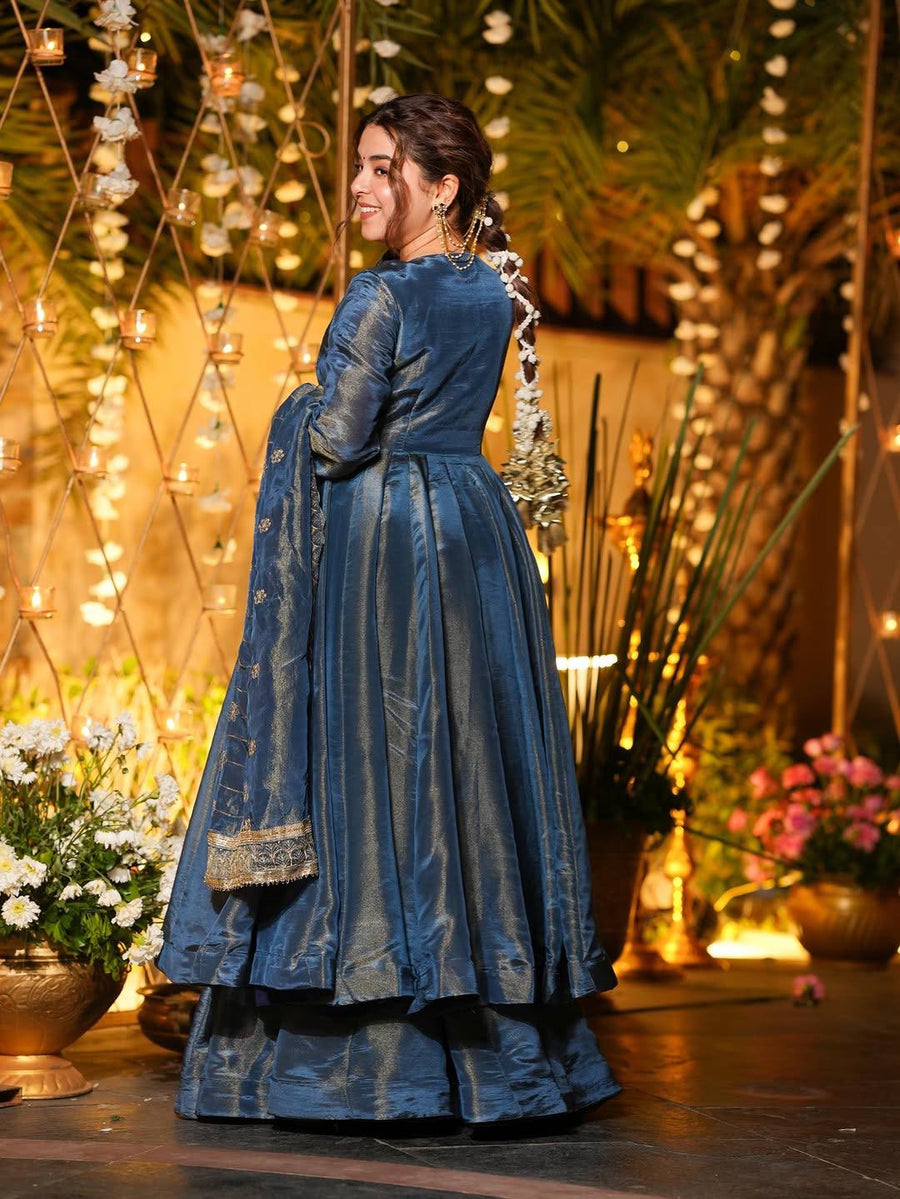 Function Wear Midnight Blue Flared Sharara Suit for Women | sharara suit for wedding | Sharara Set For Women