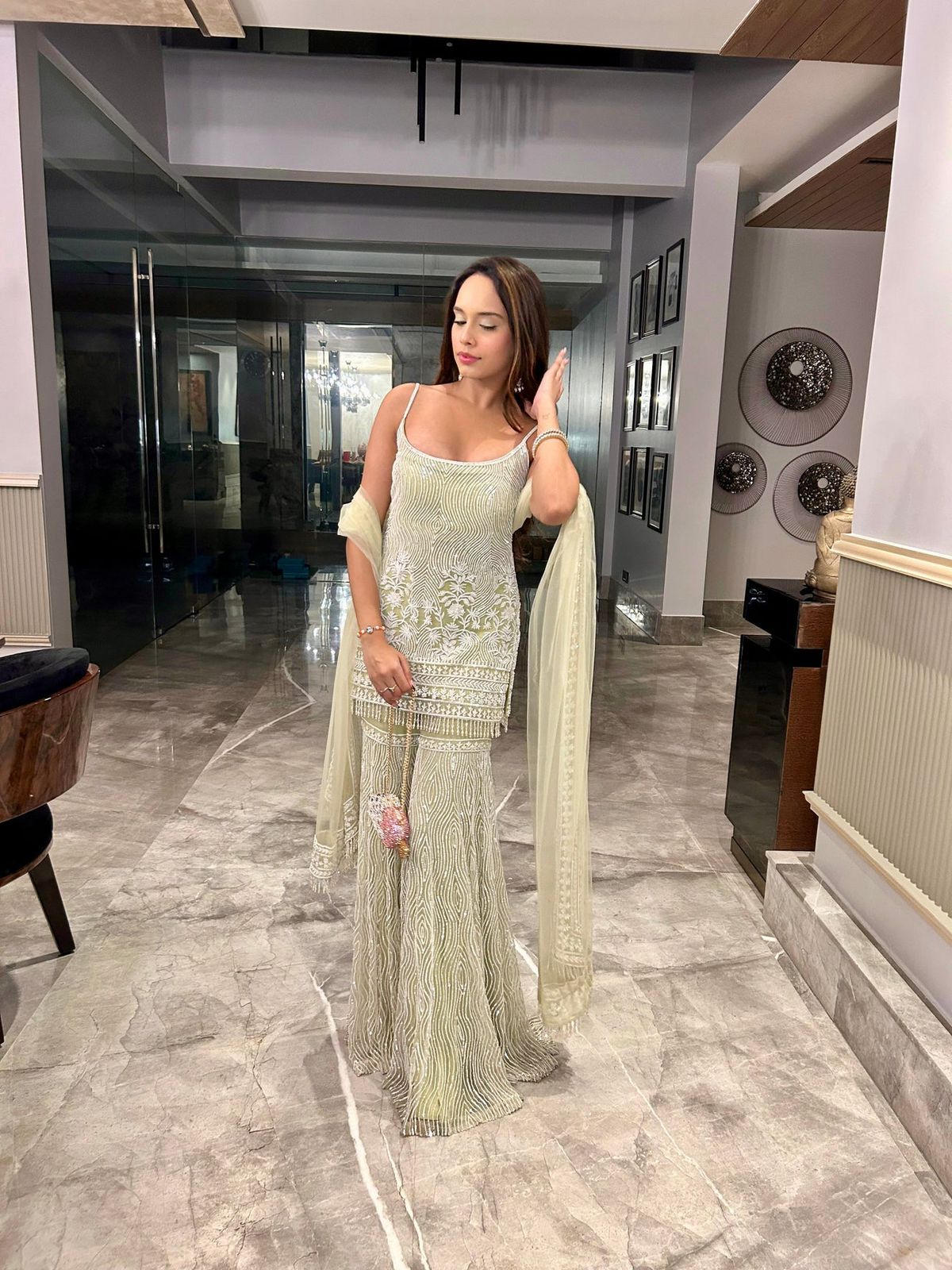 Festive Shamreen Spark Sharara Set for Wedding Function | Sharara Set For Women