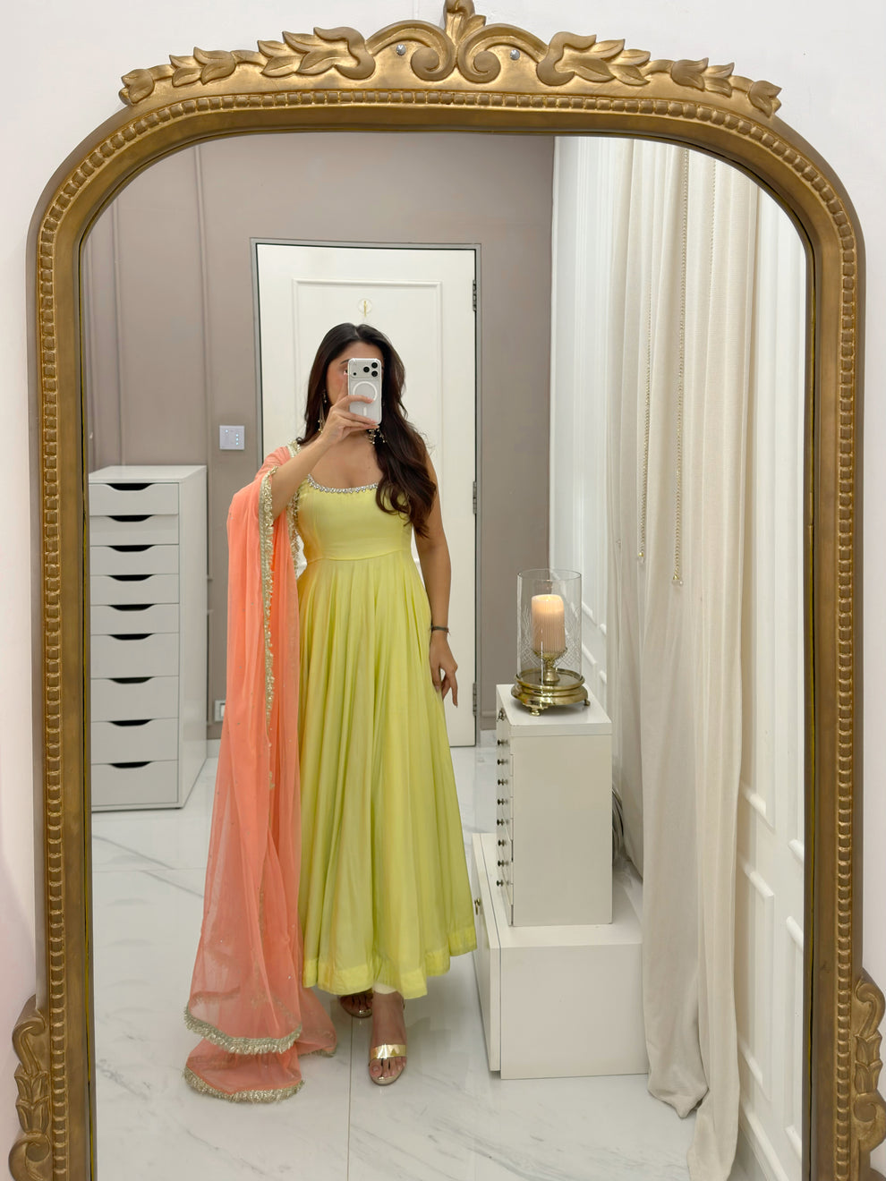 Festive Wear Yellow Anarkali Suit for Women