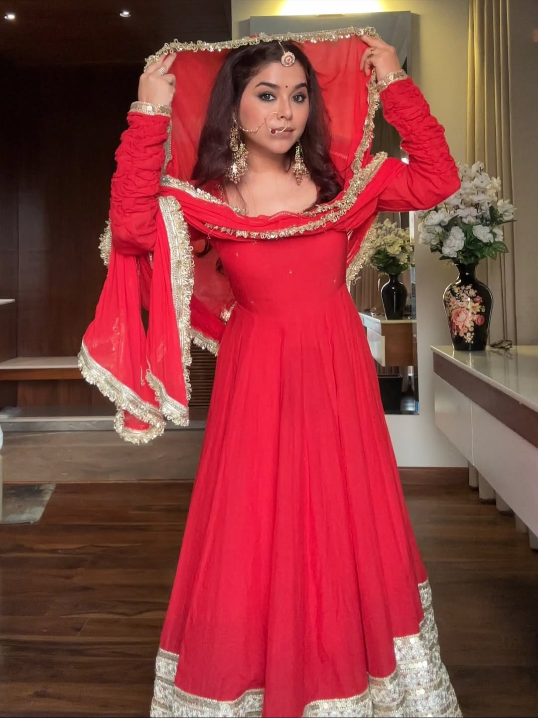Premium Red Special Anarkali Gown For Women | Festive & Reception Wear Suit | Anarkali Suit For Women