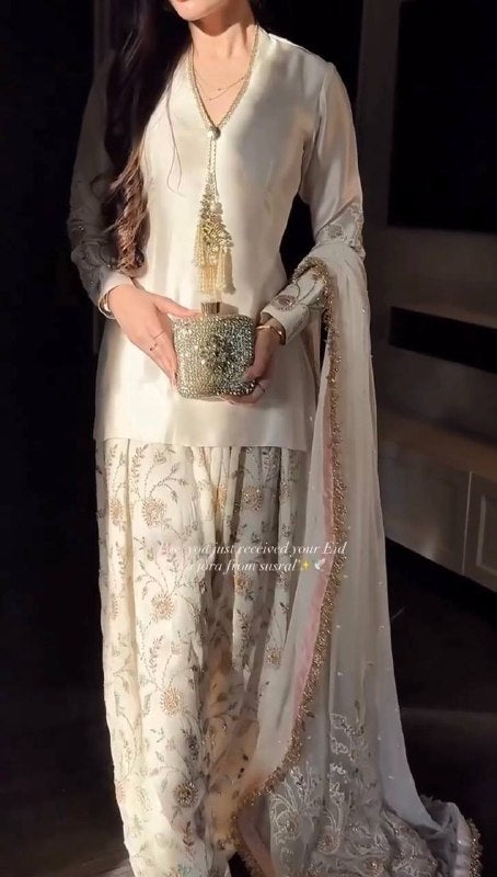 Sophisticated Style: Chic Traditional Outfit | Sharara Set For Women