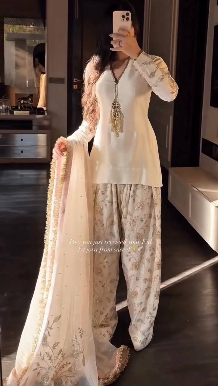 Sophisticated Style: Chic Traditional Outfit | Sharara Set For Women