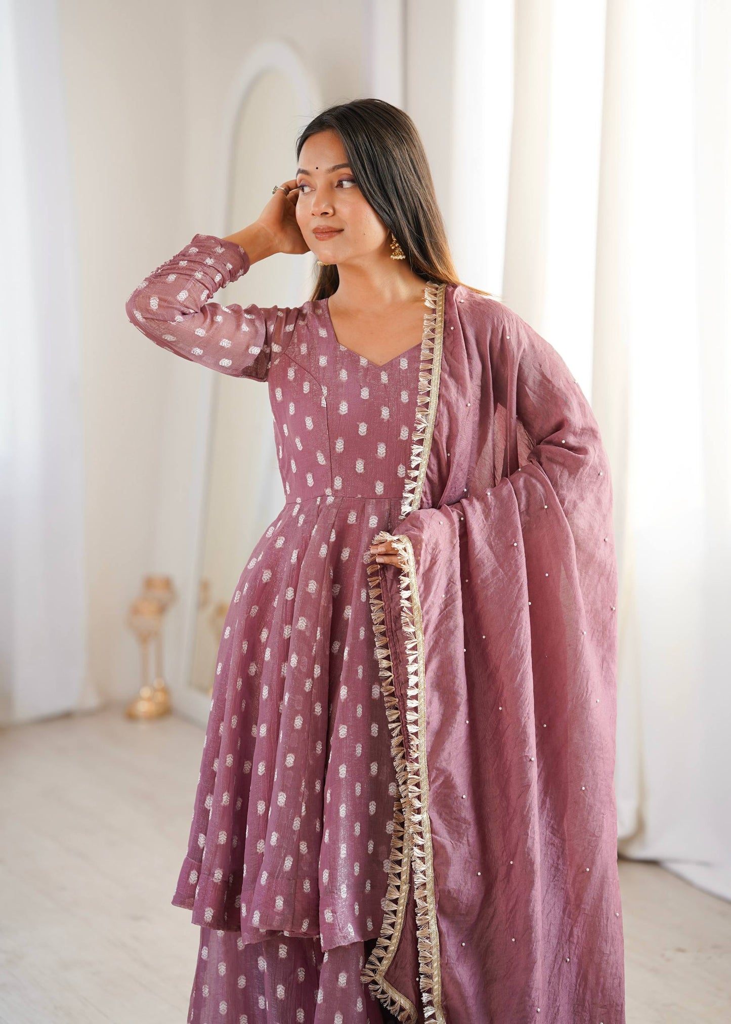 Radiant Charm: Flowing  Dress Delight | Sharara Set For Women