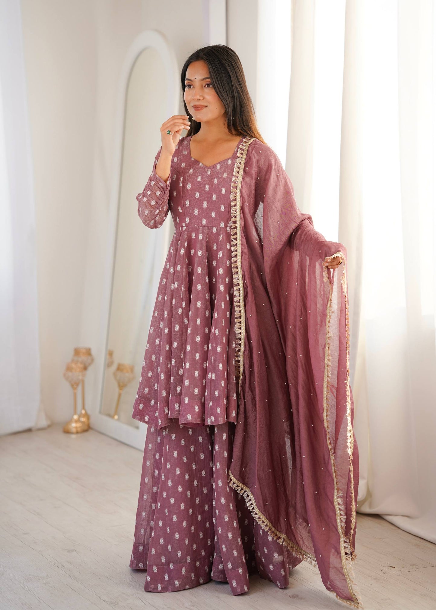 Radiant Charm: Flowing  Dress Delight | Sharara Set For Women
