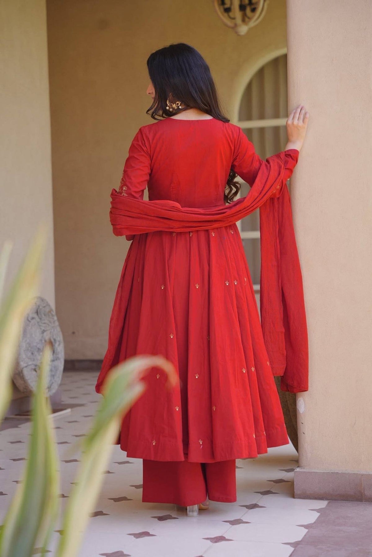 Party Wear Heavy Embroidery Work Silk Anarkali Suit