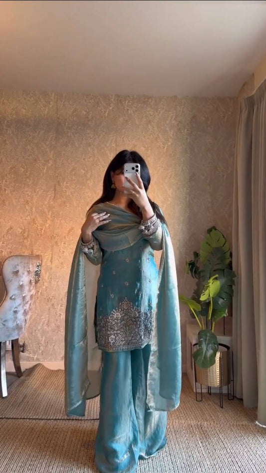 Chic Heritage Ensemble | Sharara Set For Women