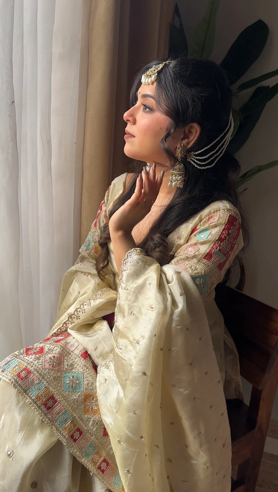 Wedding Wear Ivory Kurti Sharara Set For Women | Festive & Mehendi Wear Dress | Sharara Set For Women