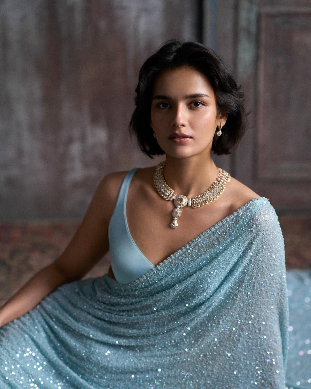 Bollywood Style Sequin Saree for Women | Fancy Festive Wear Saree