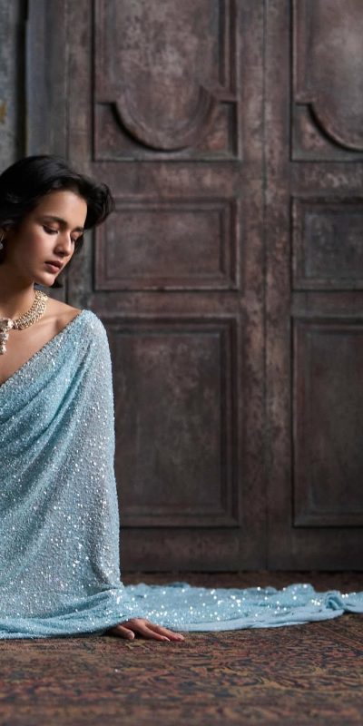 Bollywood Style Sequin Saree for Women | Fancy Festive Wear Saree