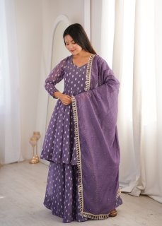 Radiant Charm: Flowing  Dress Delight | Sharara Set For Women