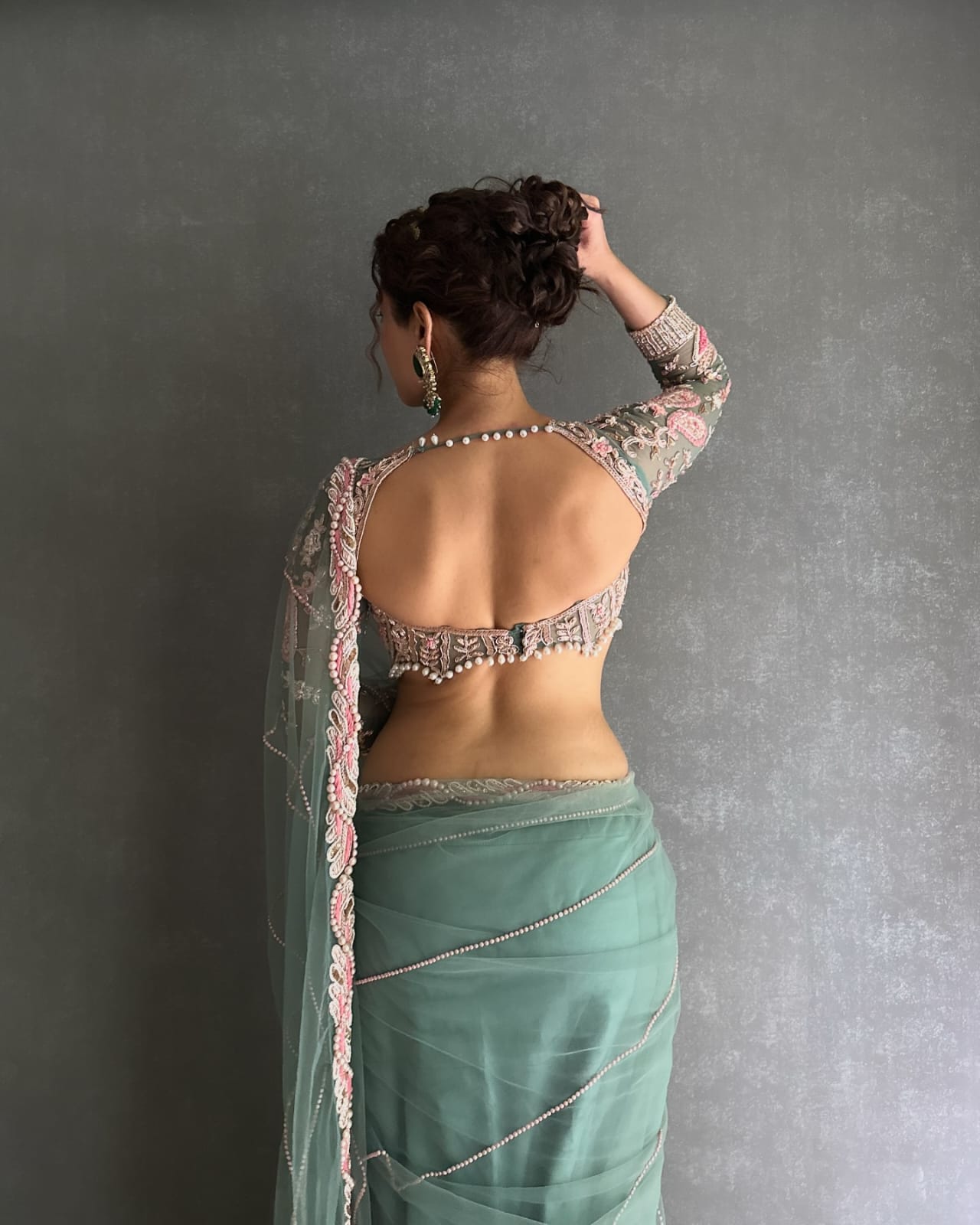 Function Wear Aqua Radiance Saree | Engagement & Party Wear