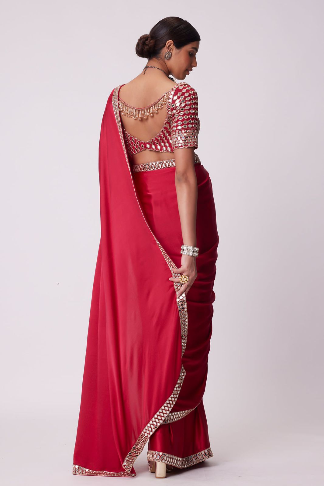 Wedding Wear Shilpa Shetty Real Mirror Beauty Saree