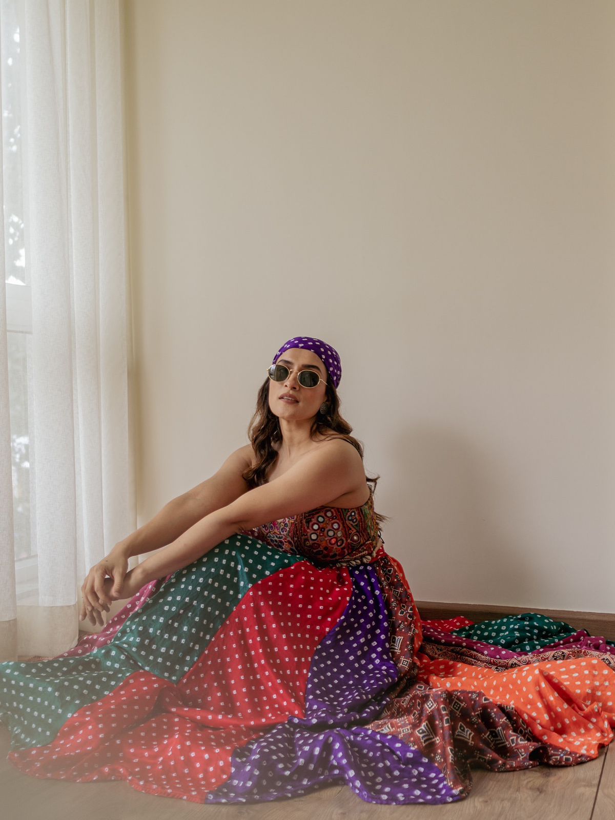 Premium Boutique Navratri Special Multicolored Faux Georgette Lehenga Choli - ETHNICDEAL