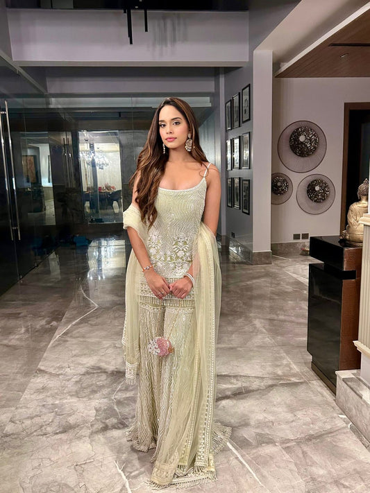 Festive Shamreen Spark Sharara Set for Wedding Function | Sharara Set For Women