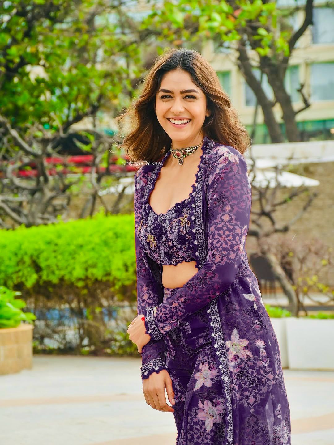 Mrunal Thakur Inspired Red Fringe Indo Western | Reception & Sangeet Wear