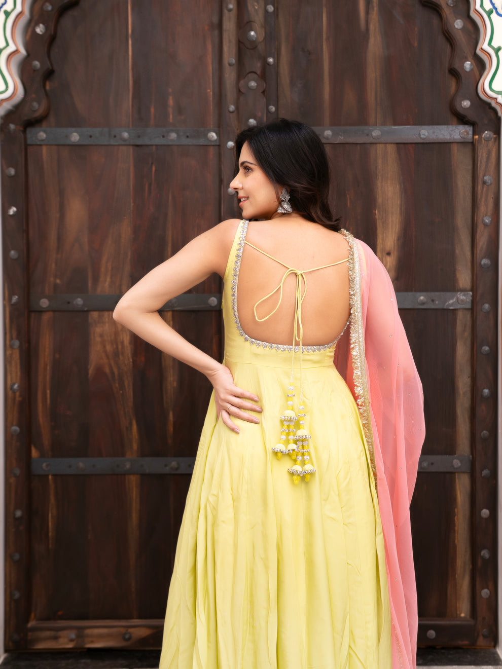Festive Wear Yellow Anarkali Suit for Women