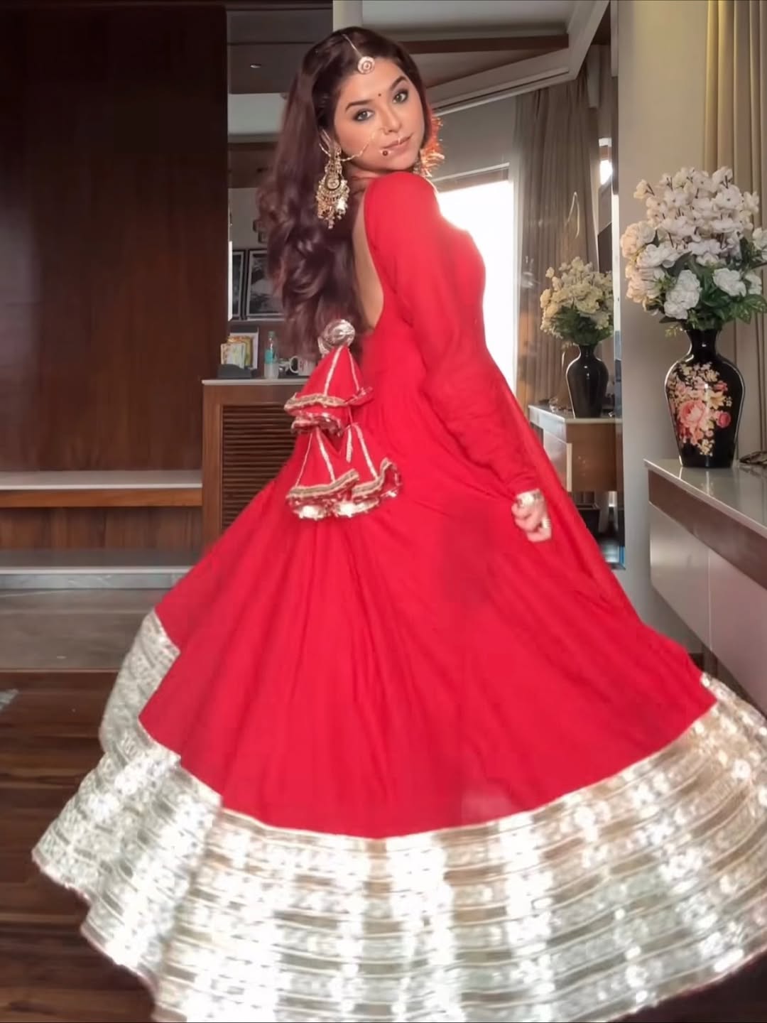 Premium Red Special Anarkali Suit Set